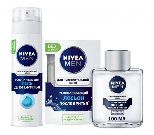 Nivea Men Набор Гель для бритья 200мл+Лосьон после бритья 100мл