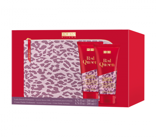 Pupa Набор Red Queen Citrusy Blossom Set Молочко для душа+Флюид для тела+Косметичка