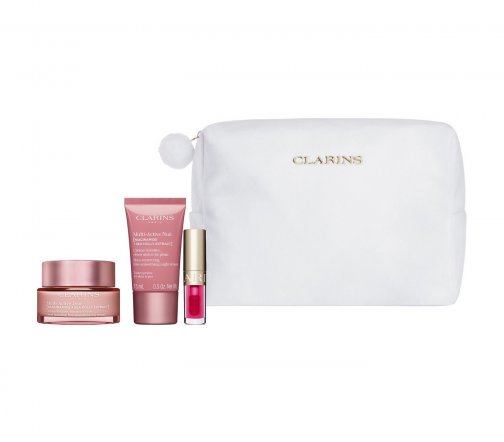Clarins Multi-Active Набор для антивозрастного ухода за кожей лица в косметичке
