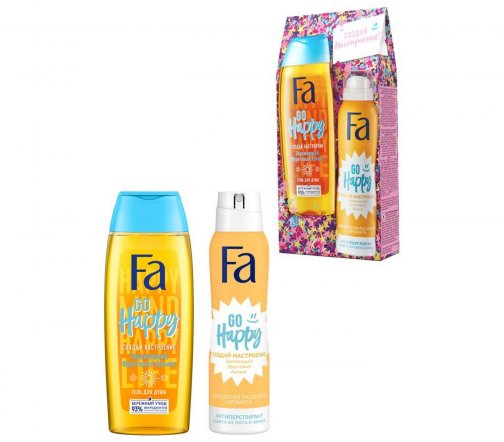 Schwarzkopf Fa Набор Go Happy Гель для душа 250мл+Дезодорант-спрей 150мл