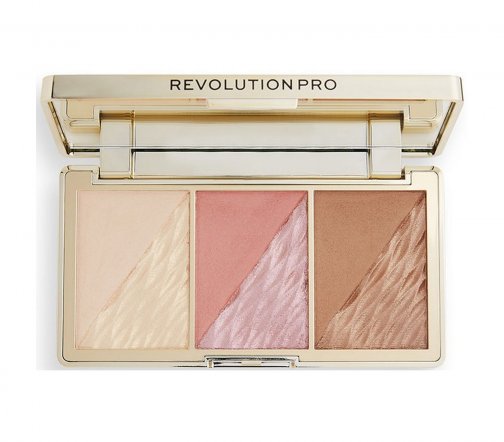 Revolution Pro Палетка для макияжа 3в1 Crystal Luxe Rose Fresco