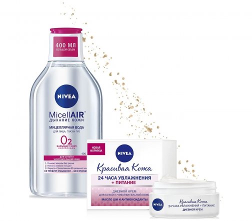 Nivea Набор Вода мицеллярная 400мл+Крем дневной для лица 50мл