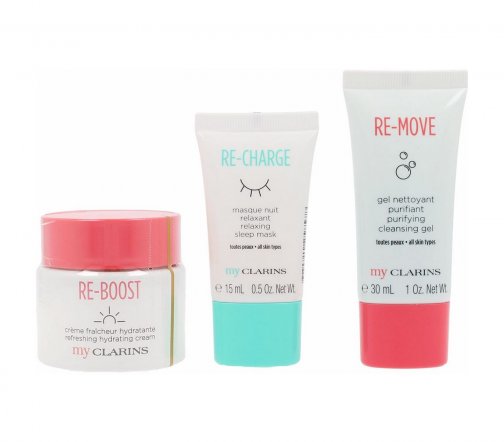 Clarins My Clarins Набор Крем тонизирующий 50мл+Гель очищающий 30мл+Маска ночная 15мл