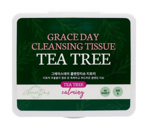 Grace Day Cleansing Tissue Салфетки очищающие с экстрактом чайного дерева 45шт