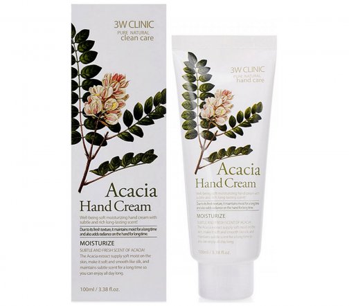 3W Clinic Pure Natural Крем для рук увлажняющий Acacia 100мл