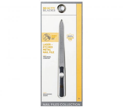 Beauty Blades Пилка маникюрная металлическая двусторонняя 15мм