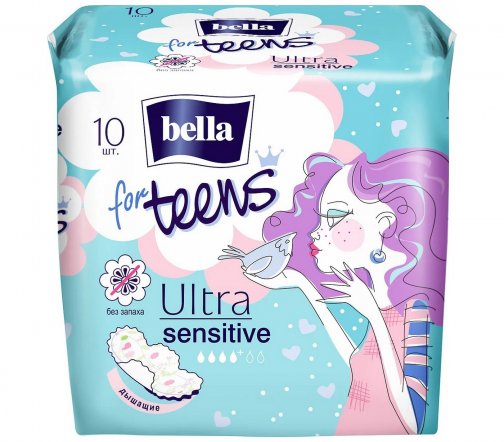 Bella Прокладки гигиенические ежедневные для подростков Ultra Sensitive 10шт