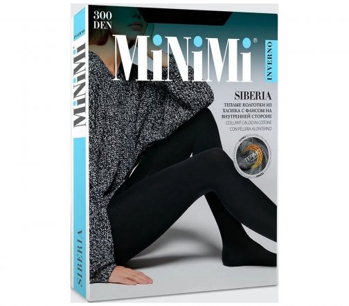 Minimi Колготки Siberia 300 den Maxi 7-XXXL Nero