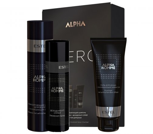 Estel Men Alpha Homme Набор Hero Шампунь 250мл+Дезодорант-спрей 100мл+Гель для душа 250мл