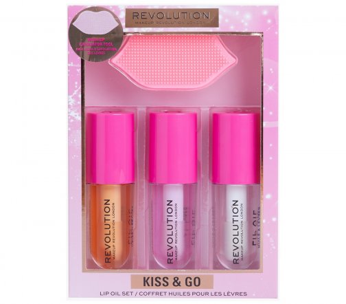 Makeup Revolution Набор Kiss&Go Lip Oil