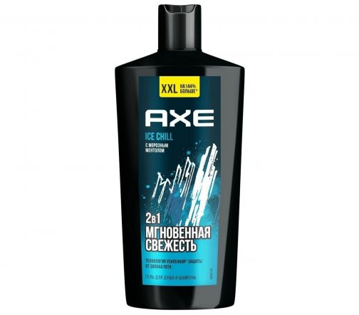 Axe Гель для душа и шампунь 2в1 Ice Chill Мгновенная свежесть 610мл