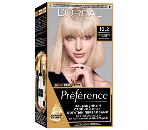 L'Oreal Paris Preference Краска для волос 10.2 Светло-светло-русый жемчужный