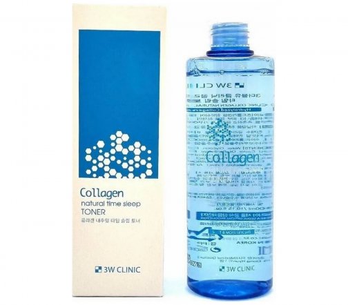 3W Clinic Collagen Natural Time Тонер увлажняющий с коллагеном 300мл