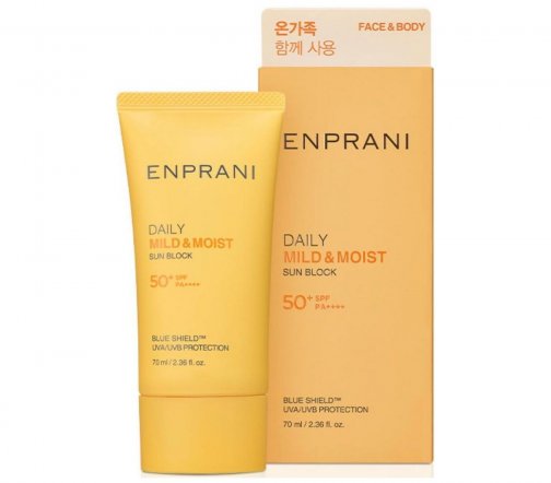 Enprani Daily Mild&Moist SPF50 Крем ежедневный мягкий увлажняющий солнцезащитный для лица 70мл