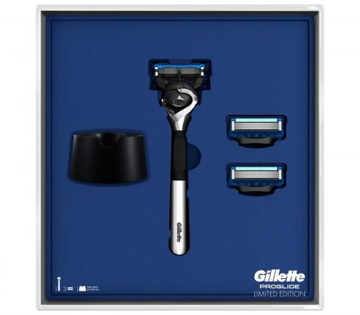 Gillette Men Fusion ProGlide Набор Станок с 3 сменными кассетами+Подставка