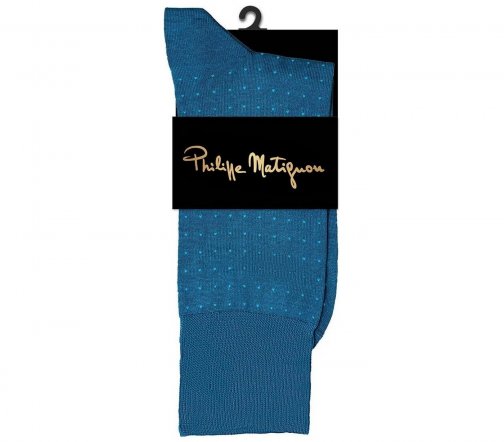 Philippe Matignon Men Носки PHM Punto 45-47 Джинс/Бирюзовый