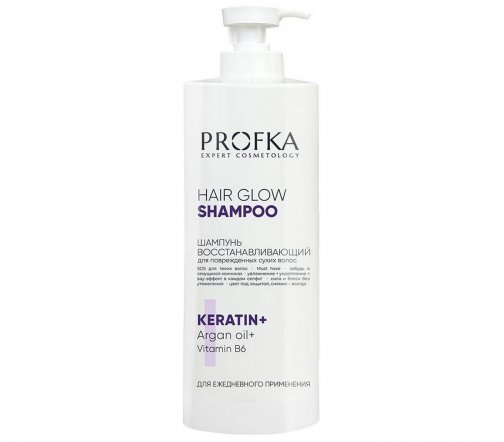Profka Expert Cosmetology Шампунь восстанавливающий для сухих поврежденных волос Keratin+ 1000мл