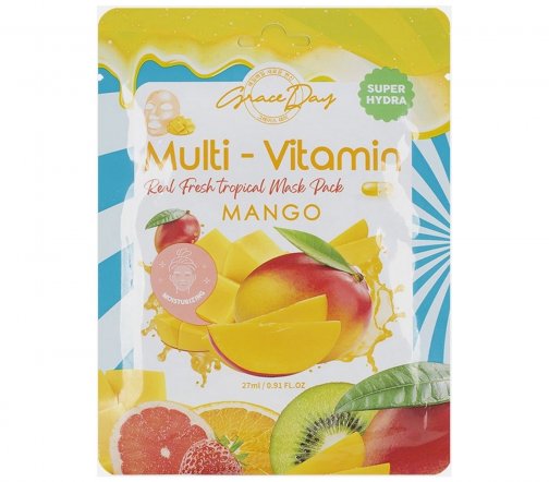 Grace Day Multi-Vitamin Маска тканевая с экстрактом манго 27мл