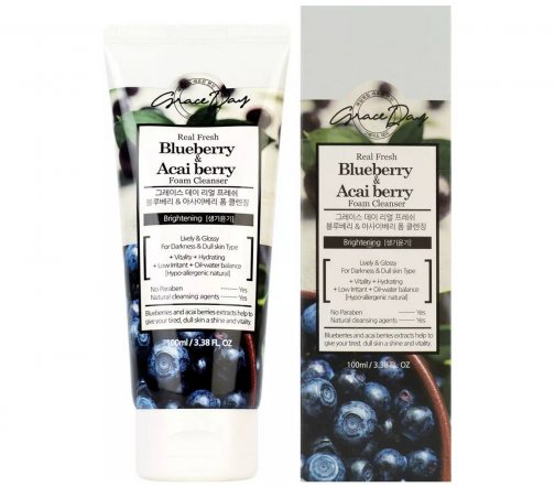 Grace Day Blueberry&Acai Berry Пенка для умывания Черника и ягоды асаи 100мл