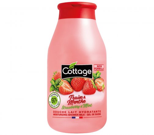 Cottage Moisturizing Молочко для душа Клубника и мята 250мл