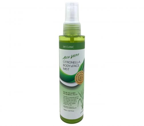 3W Clinic Aloe Citronella Мист для лица и тела с алое 150мл