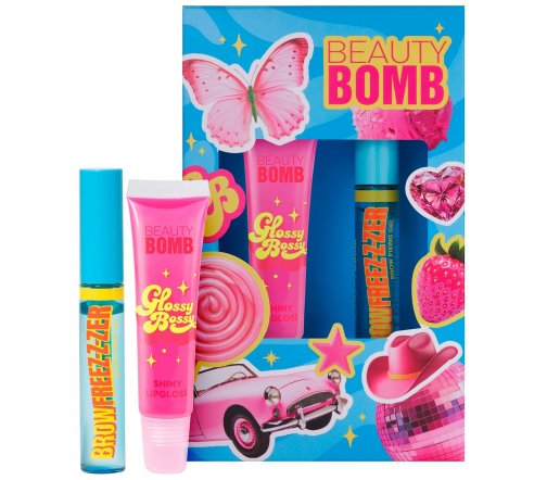Beauty Bomb Набор Блеск Glossy Bossy 01+Гель для бровей Brow Freez-z-zer 01