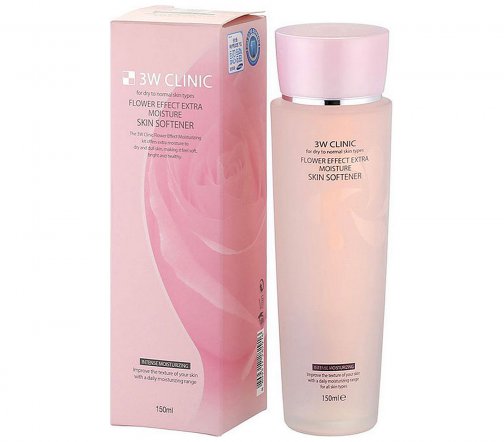 3W Clinic Flower Effect Extra Тонер для лица с цветочными экстрактами 150мл