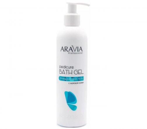 Aravia Professional Гель очищающий для ног с морской солью Pedicure Bath Gel 300мл