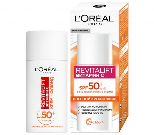 L'Oreal Paris Revitalift Витамин С Крем-флюид дневной SPF50 30мл