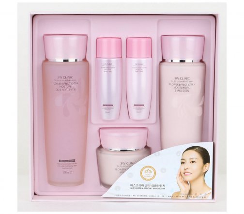 3W Clinic Flower Effect Набор для лица с цветочными экстрактами