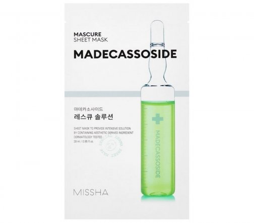 Missha Mascure Маска тканевая восстанавливающая для ослабленной кожи лица Madecasoside 28мл