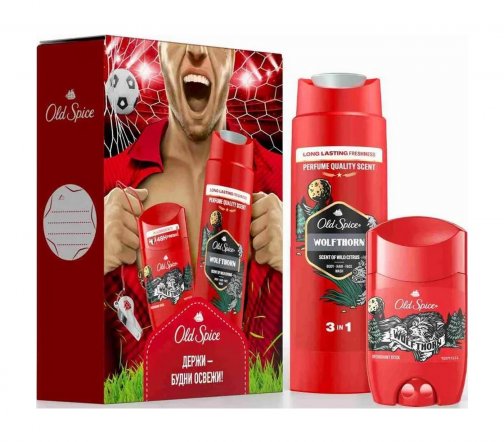 Old Spice Набор Wolfthorn Гель для душа и шампунь 250м+Дезодорант-стик 50мл