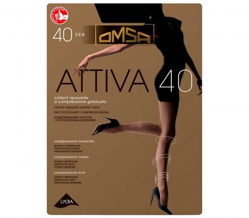 Omsa Колготки Attiva 40 den XL Nero
