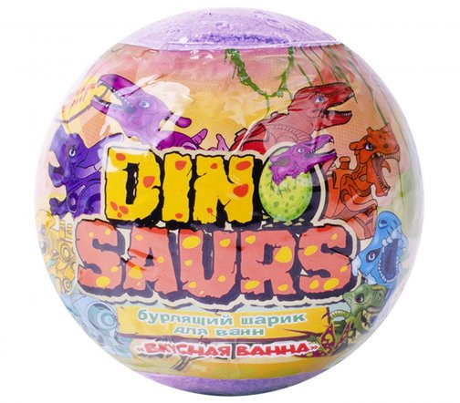 L'Cosmetics Шар бурлящий для ванны с игрушкой Dinosaurs 130гр