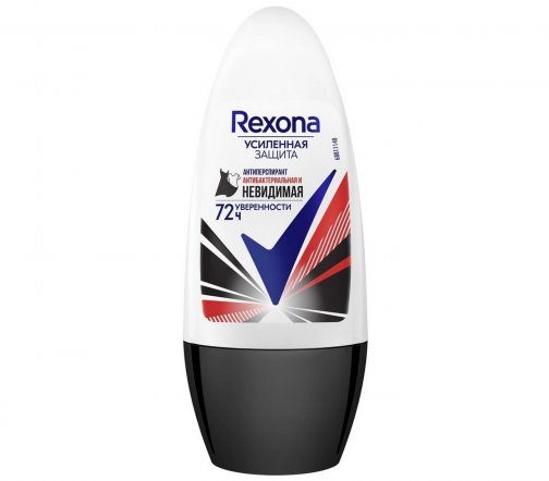 Rexona Усиленная защита Дезодорант-антиперспирант ролик Антибактериальная и невидимая 50мл