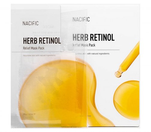 Nacific Herb Retinol Relief Mask Pack Маска тканевая антивозрастная 30мл