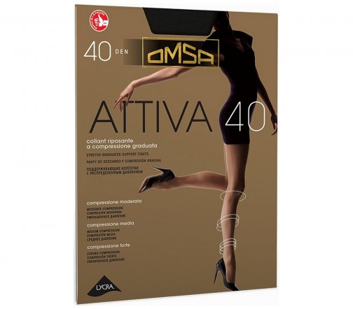 Omsa Колготки Attiva 40 den 4-L Черный