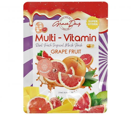 Grace Day Multi-Vitamin Маска тканевая с экстрактом грейпфрута 27мл