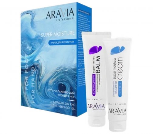 Aravia Professional Набор Super Moisture Бальзам для рук 100мл+Крем для ног 100мл