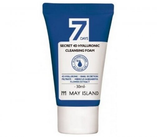 May Island 7 Days Secret 4D Hyaluronic Пенка для умывания с гиалуроновой кислотой 30мл