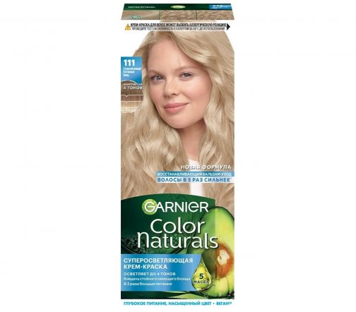 Garnier Color Naturals Крем-краска для волос 111 Суперосветляющий платиновый блонд