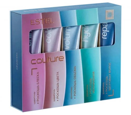 Estel Haute Couture Luxury Набор мини Шампунь Shine+Color+Volume+Hydro+Repair 5шт*30мл