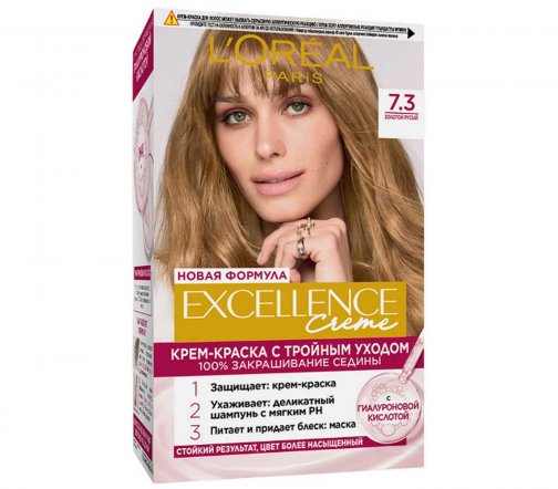 L'Oreal Paris Excellence Краска для волос 7.3 Золотой русый