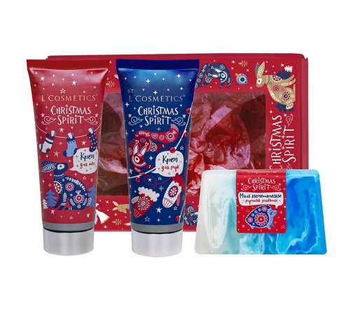 L'Cosmetics Набор Happy Box Гель для душа 440гр+Шар бурлящий 160гр+Мыло 80гр