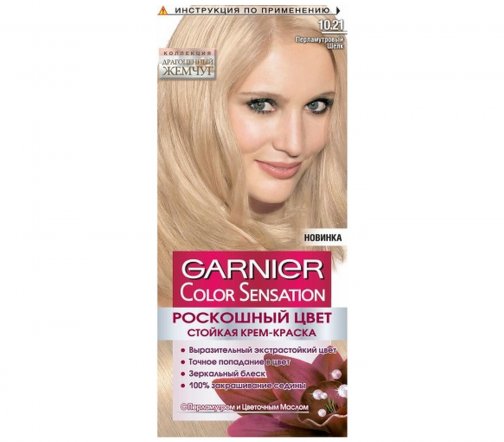 Garnier Color Sensation Роскошь цвета Крем-краска для волос 10.21 Перламутровый шелк