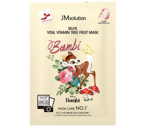 JMSolution Disney Маска тканевая витаминная для лица с экстрактом облепихи Self Vital Bambi 30мл