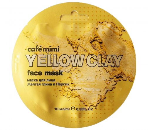 Cafe Mimi Маска для лица Желтая глина и Персик 10мл