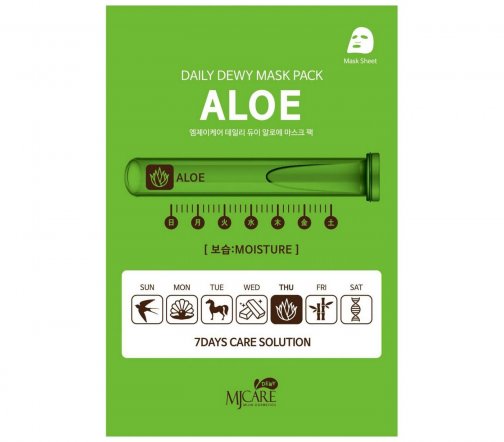 Mijin MJ Care Daily Dew Маска тканевая для лица Алоэ 25гр
