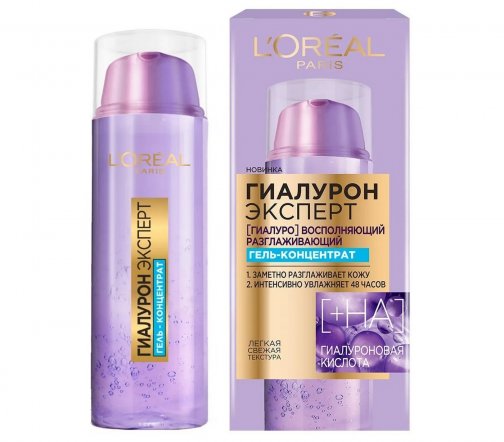 L'Oreal Paris Гиалурон Эксперт Гель-концентрат для лица восполняющий 50мл