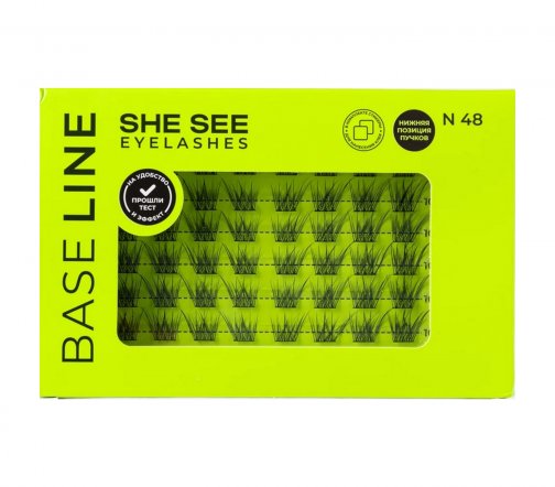 She See Набор накладных ресниц Base Line N48 Селена